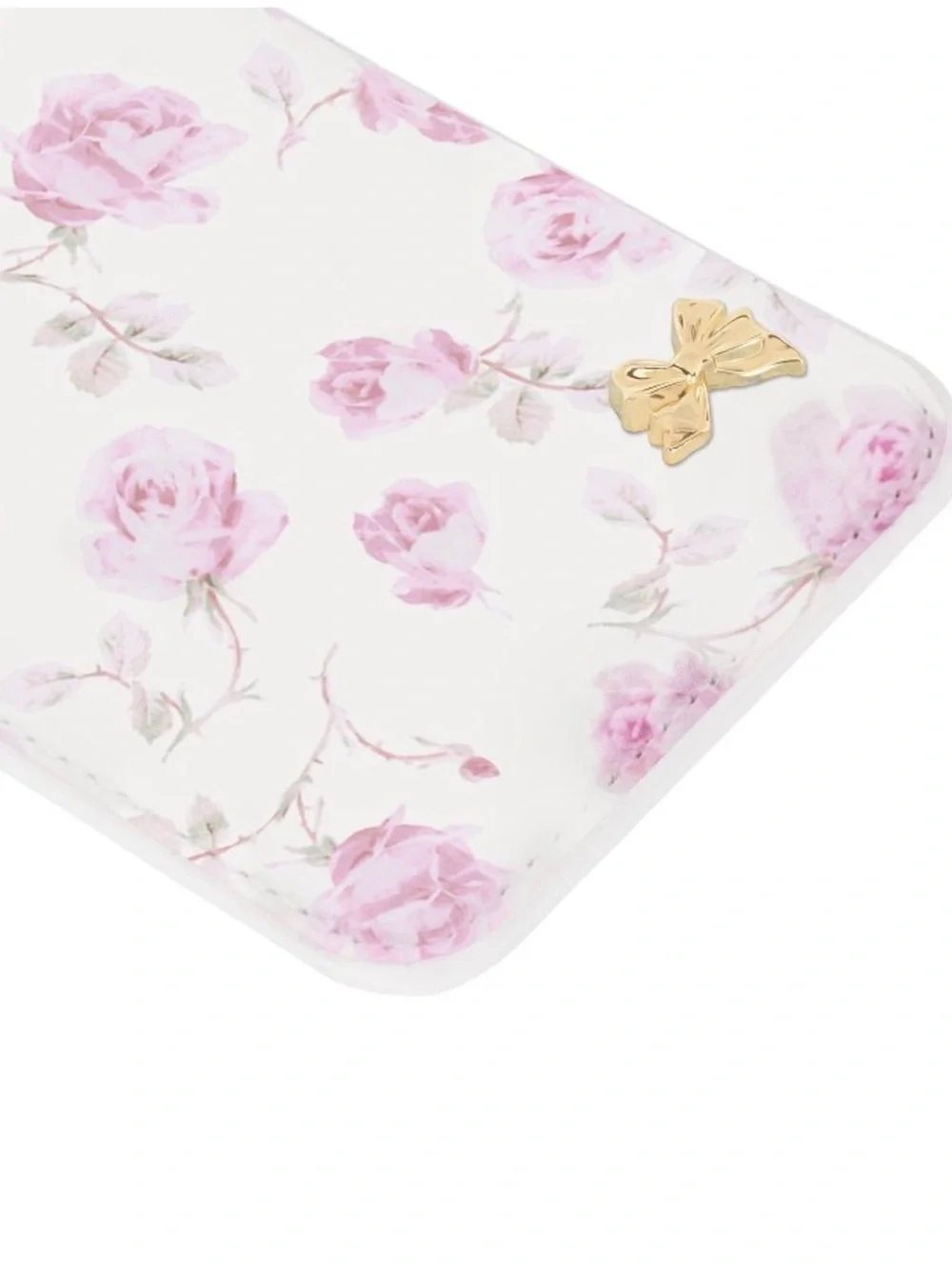 LoveShackFancy x Target Pink Floral Stick-On Cardholder with Gold Bow